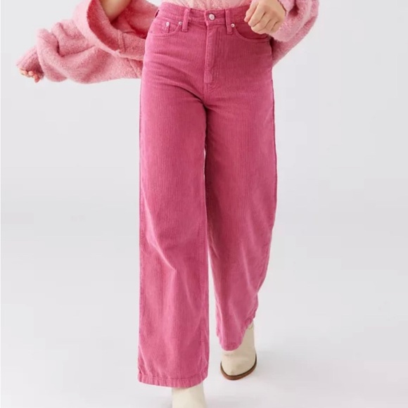 Urban Outfitters Pants - High Rise, Wide Leg Pink Corduroys